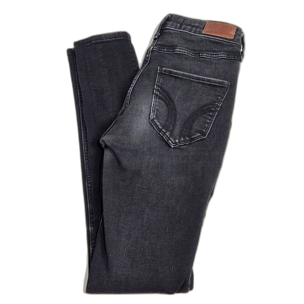 Hollister High-Rise Super Skinny Jeans | Women's Size 3R W26 | Black Stretch